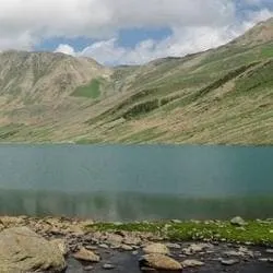 Vishansar Lake high altitude alpine pass in Great Lakes circuit