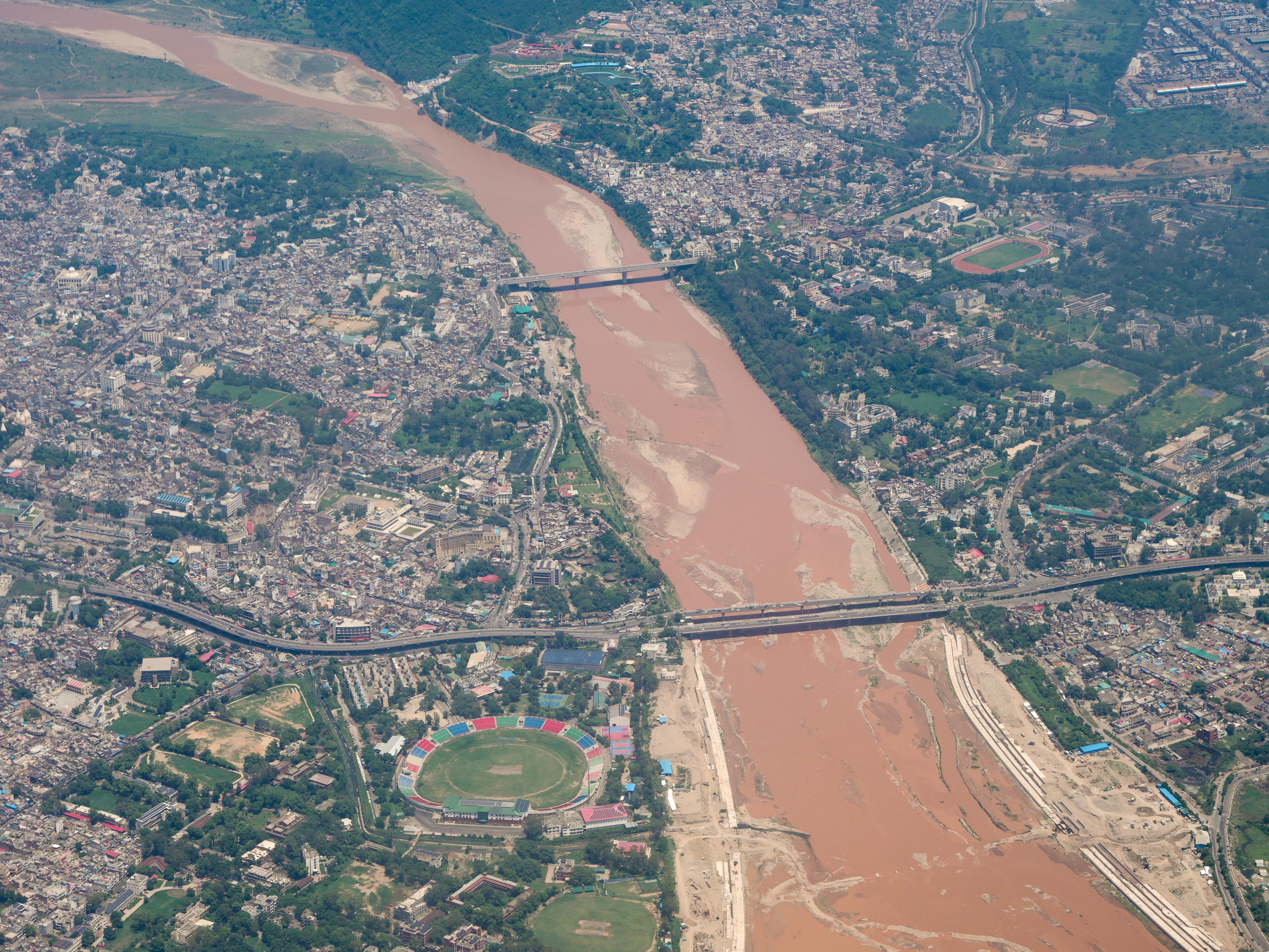 Tawi River & Jammu City Skyline