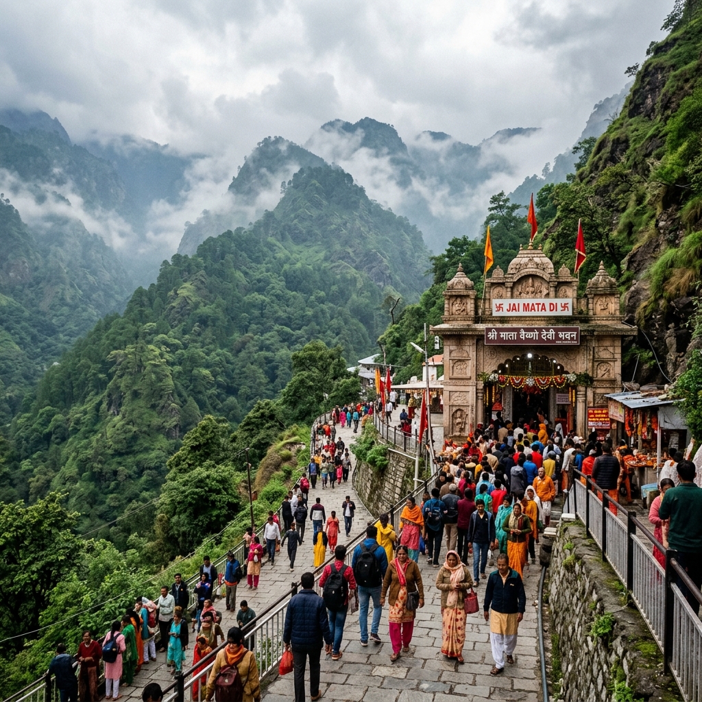 Vaishno Devi temple in Trikuta mountains Jammu